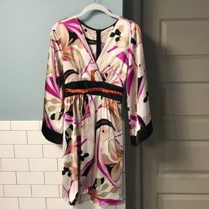 Kimono style dress/tunic Sz L SOOO CUTE  !